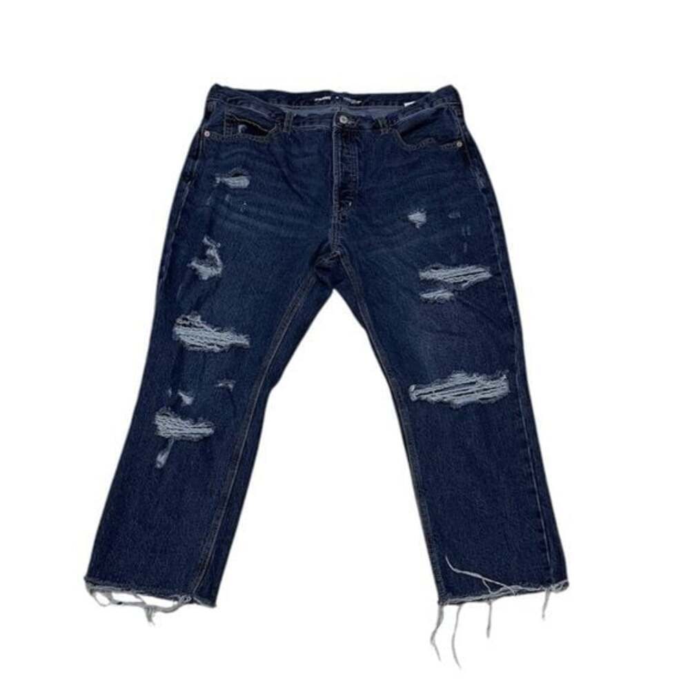 Old Navy High Rise Slouchy Straight
Distressed Jeans Size 16 - Picture 1 of 6